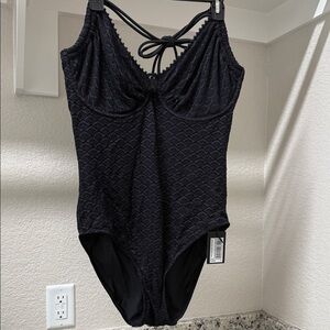 Elegant Black Women Swim One Piece